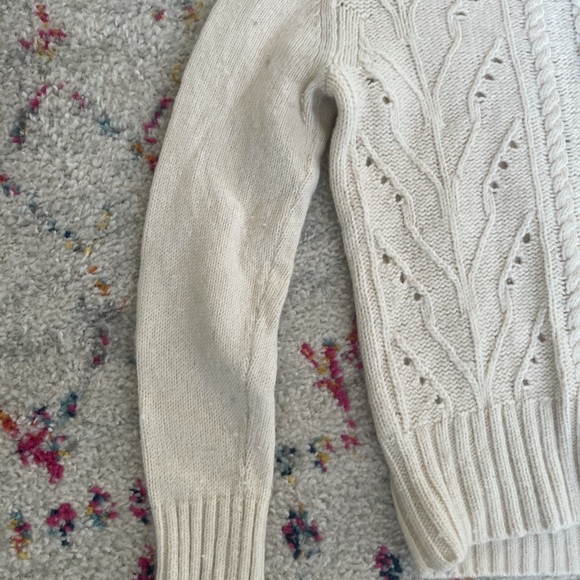 J Crew Cable Knit Crewneck Wool Sweater - Picture 2 of 8